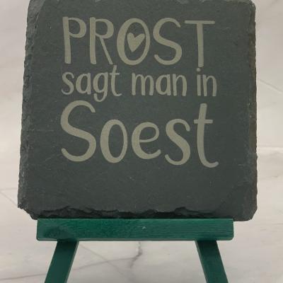 Schieferuntersetzer Prost Sagt Man In Soest