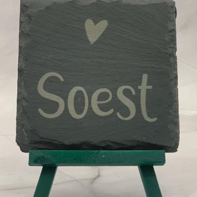 Schieferuntersetzer Soest Herz